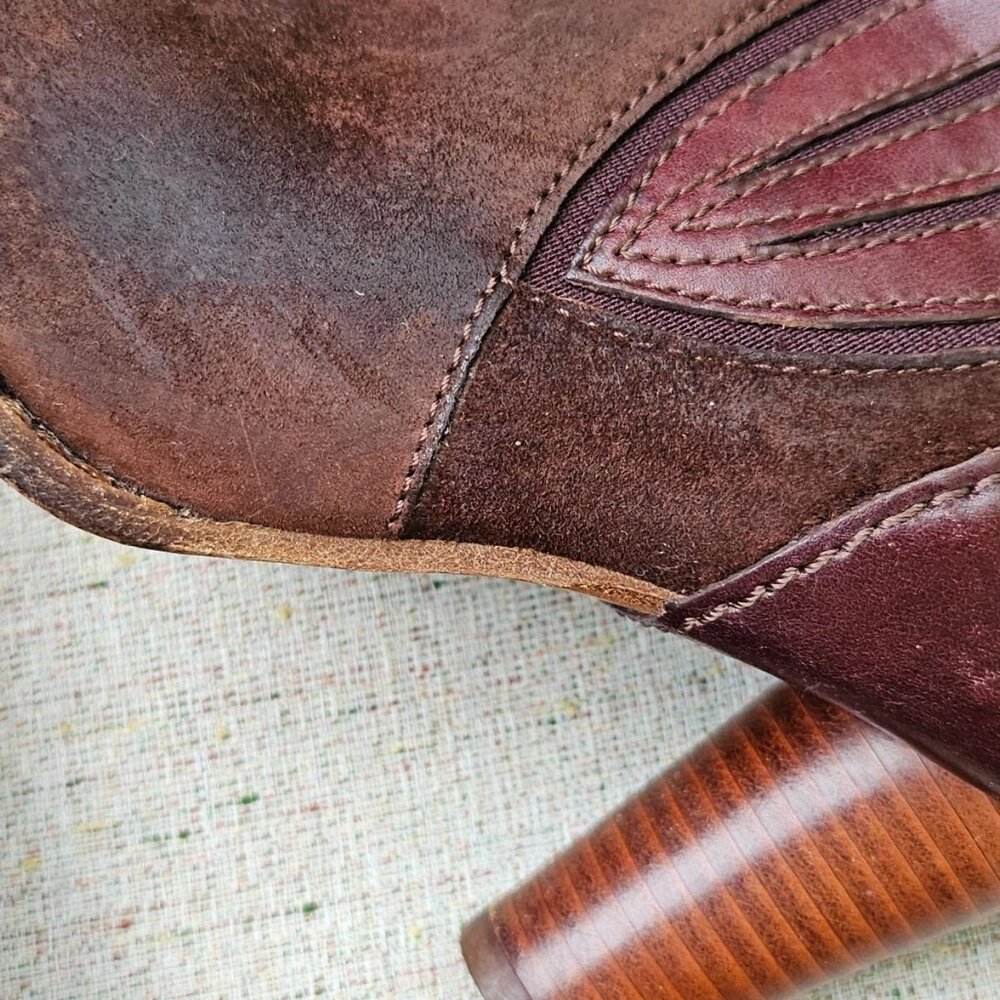 Ugg Australia Ladies Heel Boots Shoes Real Fur Sole Bed Brown Leather Size 8.5US - Picture 14 of 14